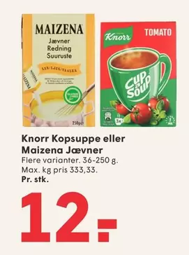 Kopsuppe eller Maizena Jævner