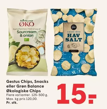Chips, Snacks eller Grøn Balance Økologiske Chips