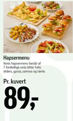 Tapasmenu