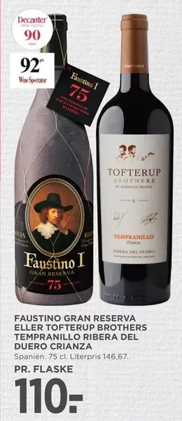 GRAN RESERVA ELLER TOFTERUP BROTHERS TEMPRANILLO RIBERA DEL DUERO CRIANZA