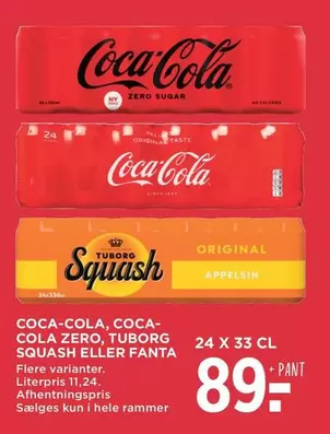 Coca Cola - COCA-COLA, COCA-COLA ZERO, TUBORG SQUASH ELLER FANTA