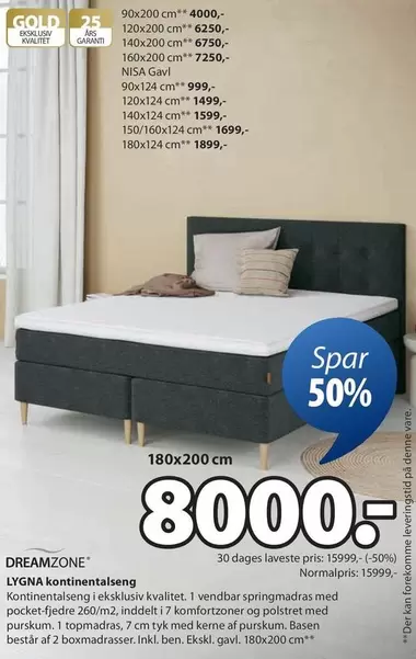 LYGNA kontinentalseng