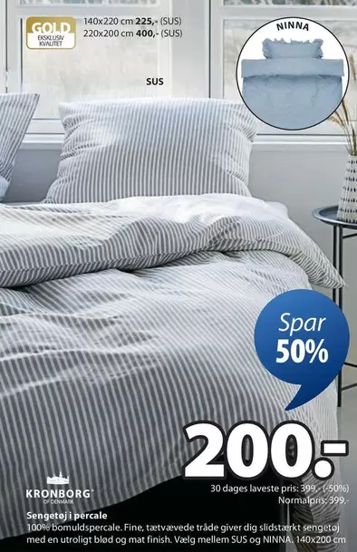 Sengetøj percale