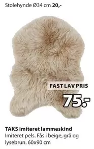 TAKS imiteret lammeskind