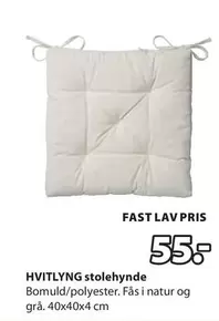 Natur - HVITLYNG stolehynde