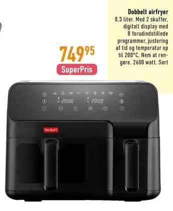 Dobbelt airfryer