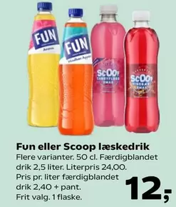 Fun eller Scoop læskedrik