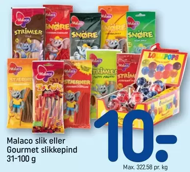 Malaco slik eller Gourmet slikkepind