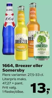 Orange - Breezer eller Somersby