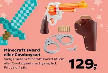 Minecraft -  sværd eller Cowboysæt