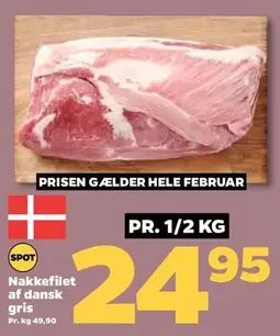 Nakkefilet af dansk gris