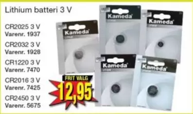 Lithium -  batteri 3 V