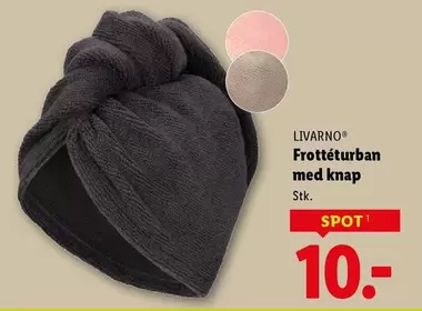 Frottéturban med knap