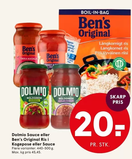 Sauce eller Ris i Kogepose eller Sauce