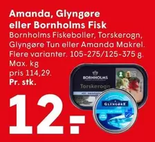 Fiskeboller, Torskerogn, Tun eller Makrel
