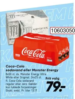 Coca Cola - sodavand eller Monster Energy