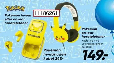 Pokemon -  in-ear eller on-ear høretelefoner