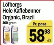 Hele Kaffebønner Organic, Brazil