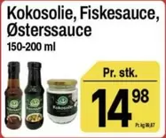 Kokosolie, Fiskesauce, Østerssauce