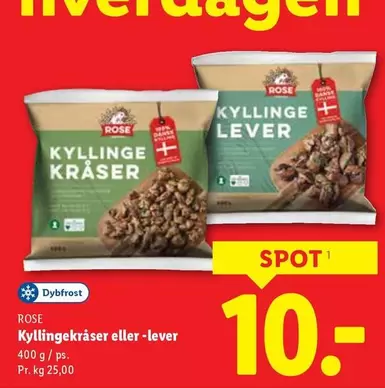 Rose - Kyllingekråser eller -lever