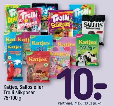Den - Katjes, Sallos eller Trolli slikposer
