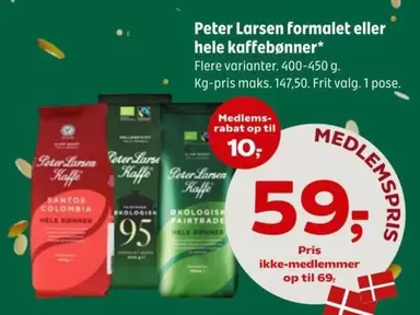 formalet eller hele kaffebønner