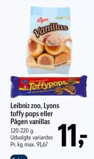 zoo, Toffypops eller vanillas