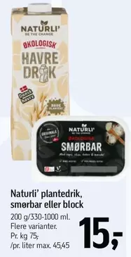 plantedrik, smørbar eller block