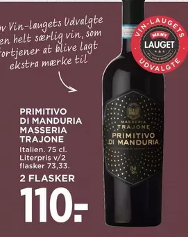 PRIMITIVO DI MANDURIA MASSERIA TRAJONE