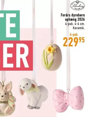 Keramik - Forårs dyrebørn ophæng 2026