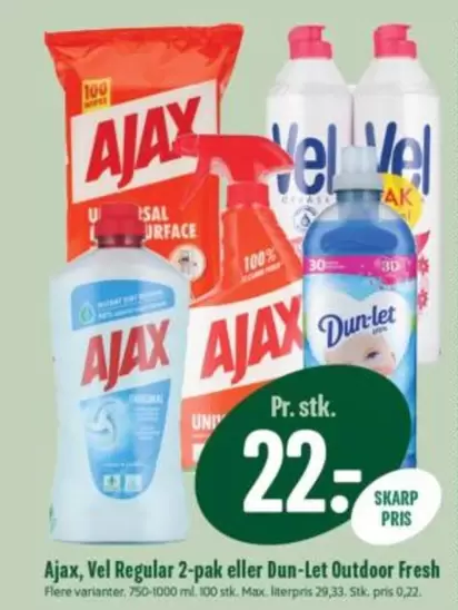 Ajax - Regular 2-pak eller Outdoor Fresh