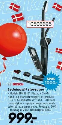 Bosch - Ledningsfri støvsuger