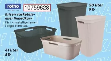 Brisen vasketøjs- eller linnedkurv