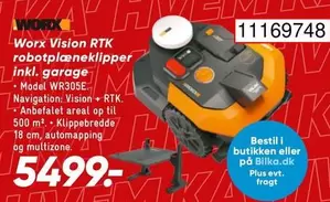 Vision RTK robotplæneklipper inkl. garage