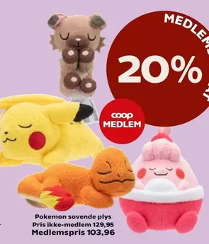 Pokemon -  sovende plys