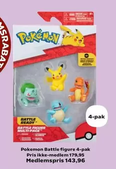 Pokemon - Battle figure 4-pak
