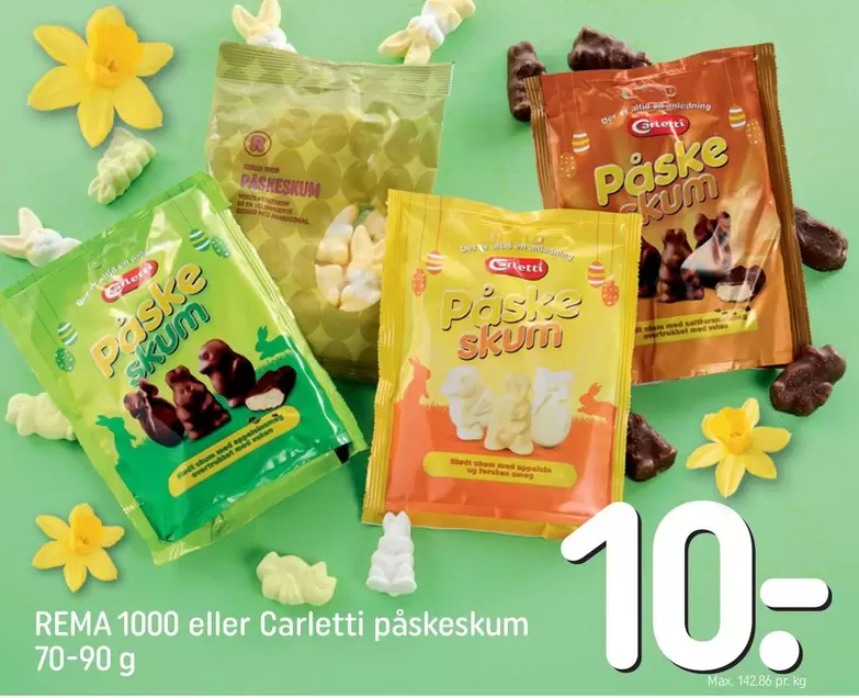 REMA 1000 eller Carletti påskeskum