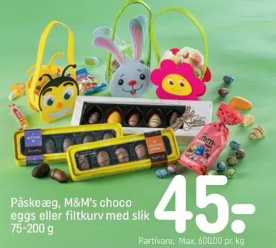 Choco Eggs Eller Filtkurv Med Slik