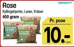 Rose - Kyllingehjerter, Lever, Kråser