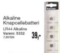 Alkaline Knapcellebatteri
