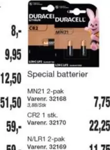Special batterier