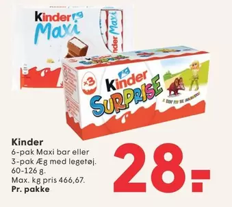 Kinder - Maxi bar eller Æg med legetøj