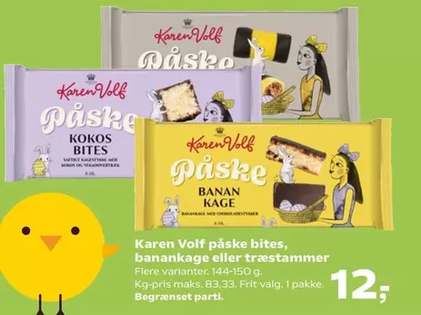 Karen - påske bites, banankage eller træstammer