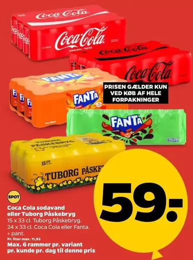 Coca Cola -  sodavand eller Tuborg Påskebryg