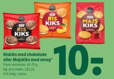 Riskiks med chokolade eller Majskiks med smag