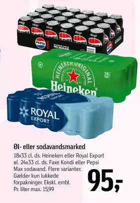 Pepsi - Heineken eller Royal Export, Faxe Kondi eller