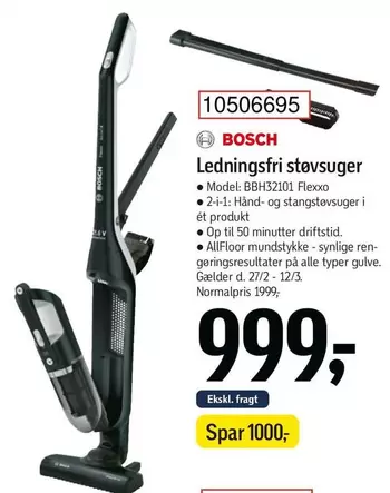 Bosch - Ledningsfri støvsuger