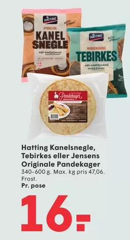 Kanelsnegle, Tebirkes eller Jensens Originale Pandekager