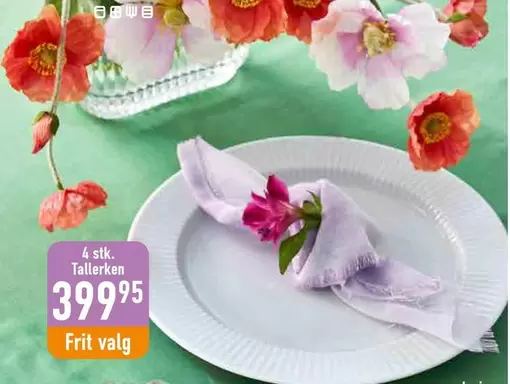4 stk. tallerken