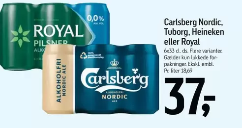 Carlsberg - Nordic, Tuborg, Heineken eller Royal
